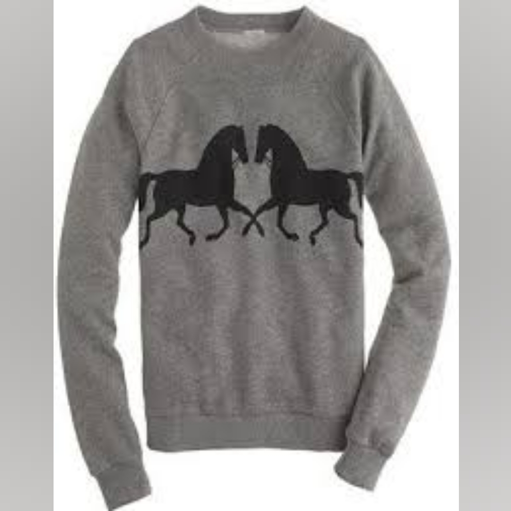 J.crew horse sweatshirt gray small